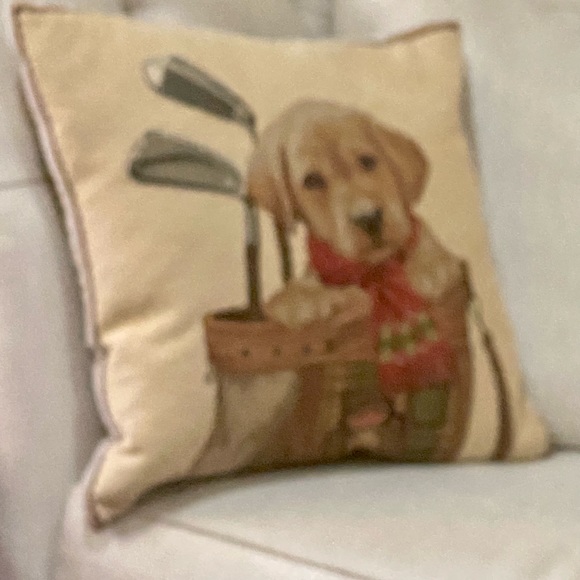 Vintage Crown Textile Co., LTD Labrador dog golf pillow decorative feather fill - Picture 3 of 16